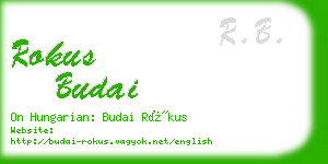 rokus budai business card